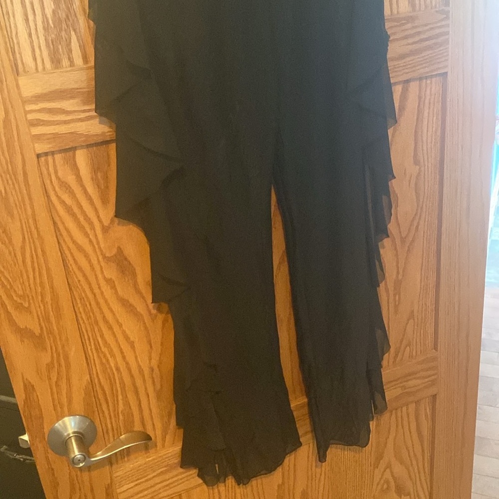 Ruffle Sheer Mesh Swimwear Bikini Cover Up Pants See Through Medium - Picture 5 of 8